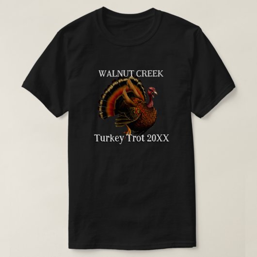 Retro Turkey Trot T-shirt (Design voorkant)