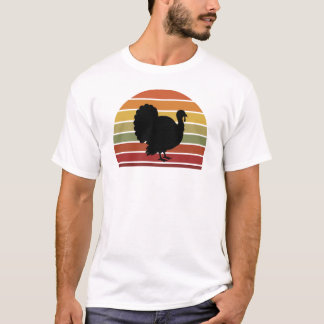 Retro Turkije Vintage Zonsondergang Thanksgiving T T-shirt