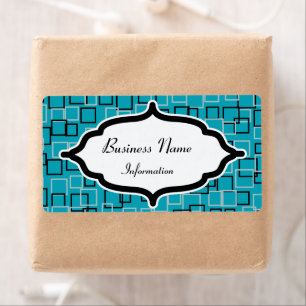 Retro Turquoise Aangepaste Labels