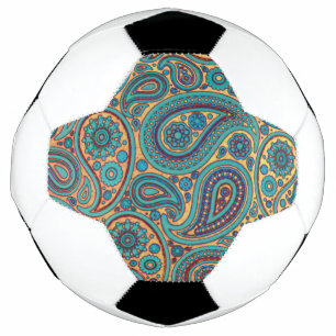 Retro Turquoise Arc-en-ciel motif Paisley
