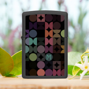 Retro Turquoise Blauw Groen Bruin Zwart Mozaïek Pa