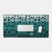 Retro Turquoise bleu bleu vert noir Pop Art Motif (Clavier et souris)