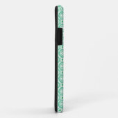Retro Turquoise Circles Abstract Case-Mate iPhone Case (Achterkant/rechts)
