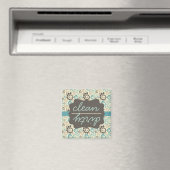 Retro Turquoise Clean Lave-vaisselle Magnet (In Situ (Lave-vaisselle))