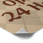 Retro Turquoise Coffee Shop Sign Art Poster (Hoek)