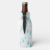 Retro Turquoise Diamant & Starburst Bottle Cooler (Fles Achterkant)