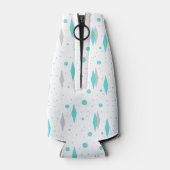 Retro Turquoise Diamant & Starburst Bottle Cooler (Achterkant)