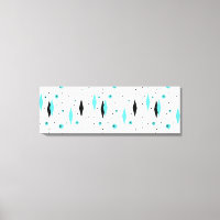Retro Turquoise Diamanten & Starburst Canvas Print