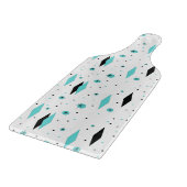 Retro Turquoise Diamond & Starburst Cutting Board Snijplank (Hoek)