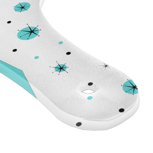 Retro Turquoise Diamond & Starburst Cutting Board Snijplank (Hoek)