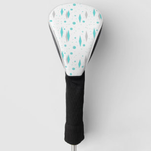 Retro Turquoise Diamond & Starburst Driver Hoesje Golfheadcover