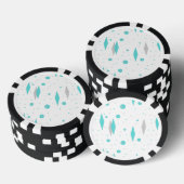 Retro Turquoise Diamond & Starburst Poker Chips (Opstapeling)