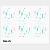 Retro Turquoise Diamond & Starburst Stickers (Vel)
