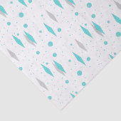 Retro Turquoise Diamond & Starburst Tissue Paper Tissuepapier (Detail)