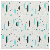 Retro Turquoise Diamonds en Starbursts Fabric Stof (Swatch)