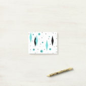 Retro Turquoise Diamonds & Starburst Post-it Notes (Op bureau)