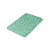 Retro Turquoise en Green Trellis Bath Mat (Gekanteld)
