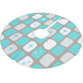 Retro Turquoise Starbursts kerstboomrok Kerstboom Rok (Gekanteld)