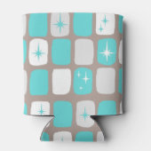 Retro Turquoise Starbursts Koelbox Blikjeskoeler (Achterkant)