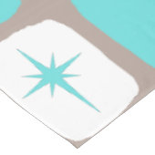 Retro Turquoise Starbursts Tablecloth *grote afdru Tafelkleed (Gekanteld)