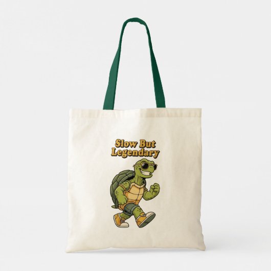 Retro Turtle Legendary Pace Canvas Tote Bag (Dos)