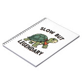 Retro Turtle Legendary Quote Lined Notebook Notitieboek (Linkerzijde)