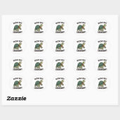 Retro Turtle Legendary Quote Vinyl Sticker (Feuille)