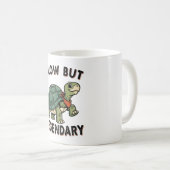 Retro Turtle Slow Legend White Coffee Mug (Devant droit)