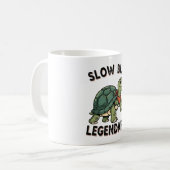 Retro Turtle Slow Legend White Coffee Mug (Devant gauche)