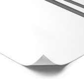  Retro TV Antiek Black en White Television Poster (Hoek)