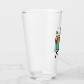 Retro-tv Drink glas | Moderne Atomi uit het midden (Rechts)