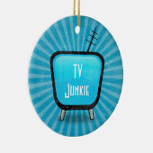 Retro TV Junkie Keramisch Ornament (Rechts)
