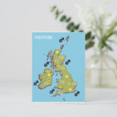 Retro TV Météo Carte des îles britanniques. (Debout devant)