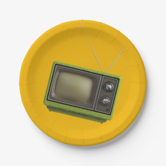 Retro-tv Papieren Bordje