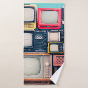 Retro TV receivers set from circa 60s, 70s and 80s