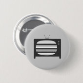 Retro-tv Ronde Button 5,7 Cm (Voorkant /achterkant)