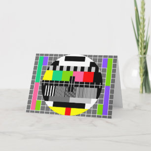 'Retro-tv'-wenskaart Kaart