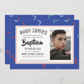 Retro Tween/Teen Baptisme Kaart (Voorkant / Achterkant)