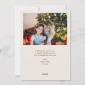 Retro Twinkle Christmas Lights Carte photo de vaca (Dos)