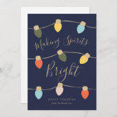 Retro Twinkles Holiday Card Feestdagenkaart (Voorkant / Achterkant)