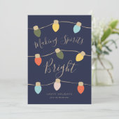 Retro Twinkles Holiday Card Feestdagenkaart (Staand voorkant)