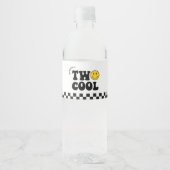 Retro Two Cool Boy 2e verpartij Waterfles Etiket (Voorkant)
