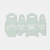 Retro two Groovy Daisy Favor Box Bedankdoosjes (Uitgevouwen)