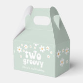 Retro two Groovy Daisy Favor Box Bedankdoosjes (Voorkant Zijde)