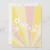 Retro Two Groovy Sunshine madeliefje boho bloemige Kaart (Achterkant)