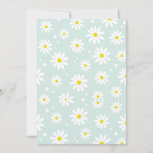 Retro Two Super Daisy 2nd Birthday Invitation (Dos)