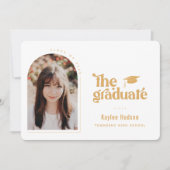 Retro Type Afstuderen Foto Aankondiging (Voorkant)