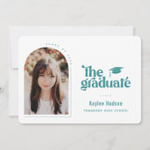 Retro Type Afstuderen Foto Aankondiging (Voorkant)