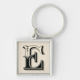 Retro  Type E Monogram Sleutelhanger