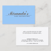 RETRO TYPE TRAITEMENT sur Carte de visite BLEU (Devant / Derrière)